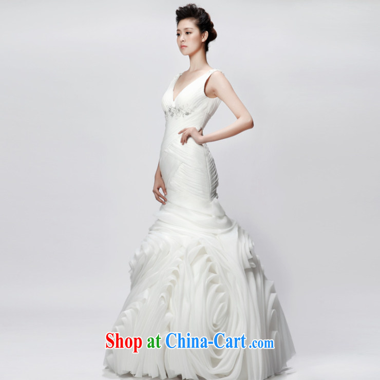 A yarn wedding dresses 2015 white crowsfoot wedding double-shoulder deep V for the root by hand the flowers 30140728 white S stock code 155/80 A pictures, price, brand platters! Elections are good character, the national distribution, so why buy now enjoy more preferential! Health