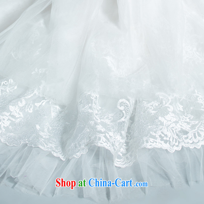 A lifetime by 2015 new, Japan, and South Korea at Merlion wedding 60 CM small trailing double-shoulder straps Deep V collar 30150735 white M stock code 160 /84 A, a yarn, shopping on the Internet