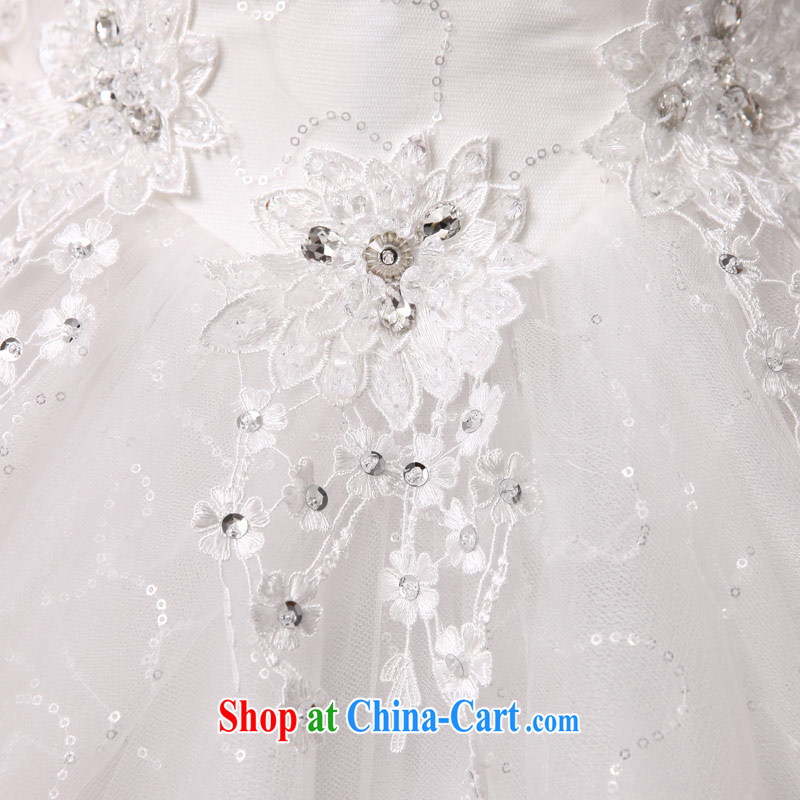 The china yarn 2015 wedding dresses new stylish Korean version the Field shoulder diamond jewelry lace graphics thin large, thick mm bridal with strap wedding white. size does not accept return and china yarn, shopping on the Internet