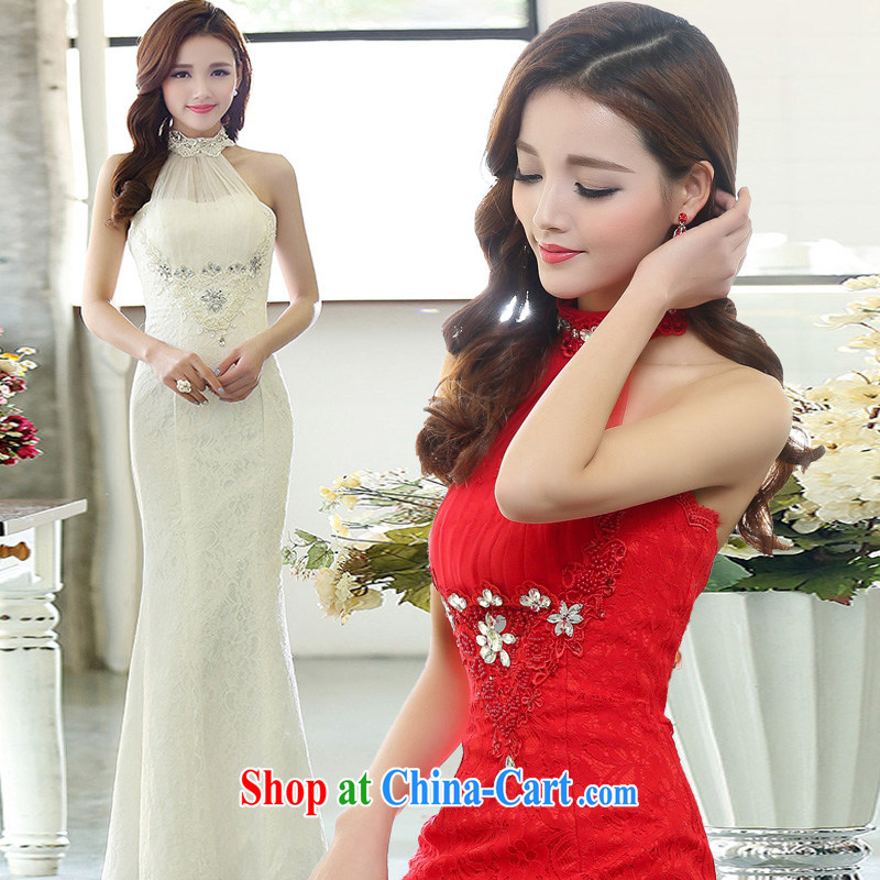 Dream for 2015 New Long wedding toast small clothing dress Night Club gathering company annual meeting moderator clothing white XL dreams, (MEIMENGQIAO), and, on-line shopping