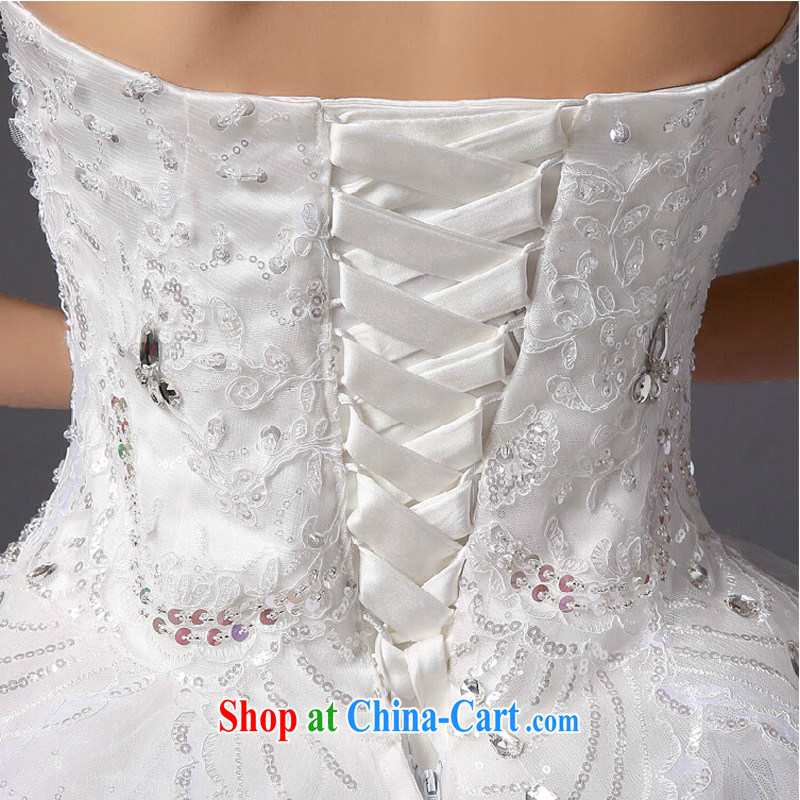 The color is still SA 2015 new parquet drill wedding summer stylish white graphics thin smears chest bridal wedding dresses white XXL, the color is still Windsor, shopping on the Internet