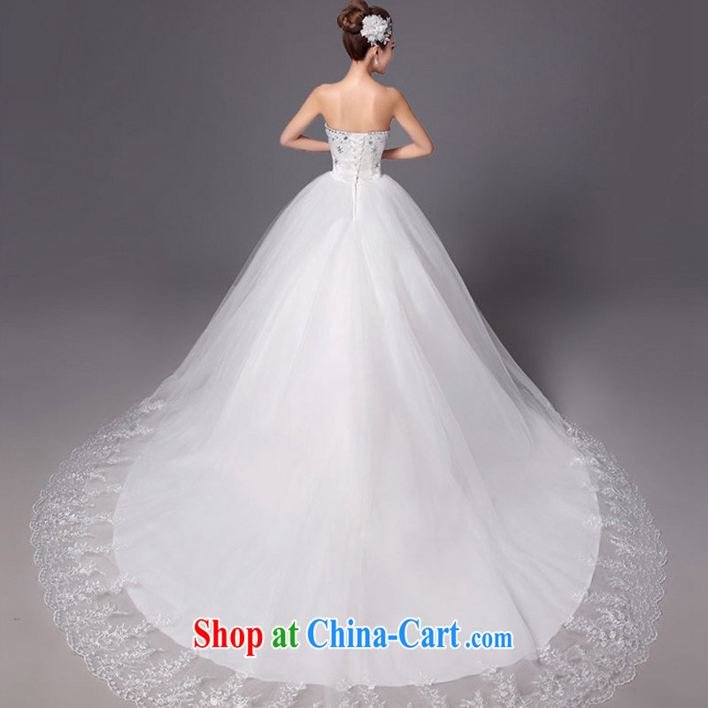 Summer 2015 New Products New Wedding Fashion erase chest tail bridal wedding dresses beauty graphics thin white strap white XXL, the color is Windsor, online shopping