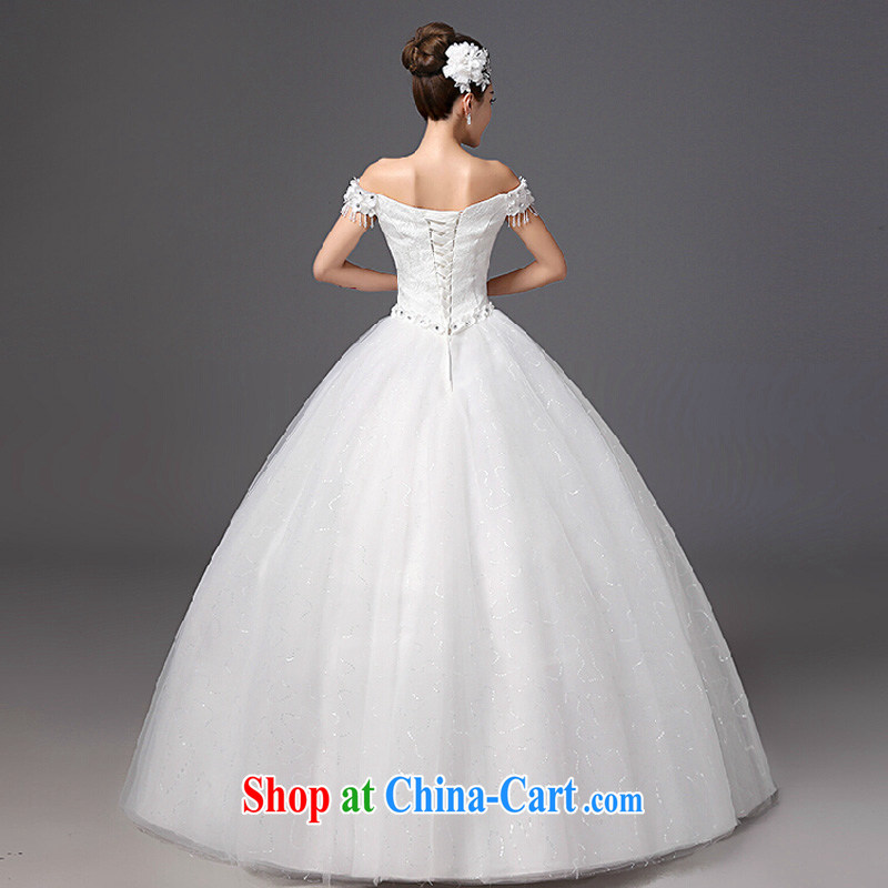 Bridal wedding dresses 2015 new stylish the Field shoulder Korean version with graphics thin larger straps bridal wedding white XXL, the color is Windsor, shopping on the Internet
