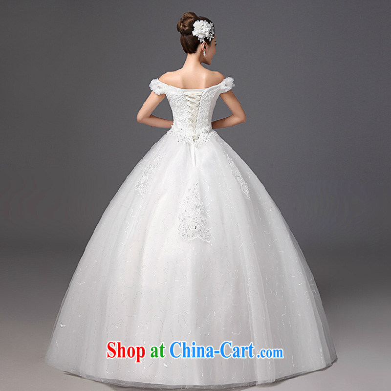 The color is still Windsor bridal wedding dresses 2015 new stylish Korean version the Field shoulder with graphics thin large code wedding white XXL, the color is still Windsor, shopping on the Internet
