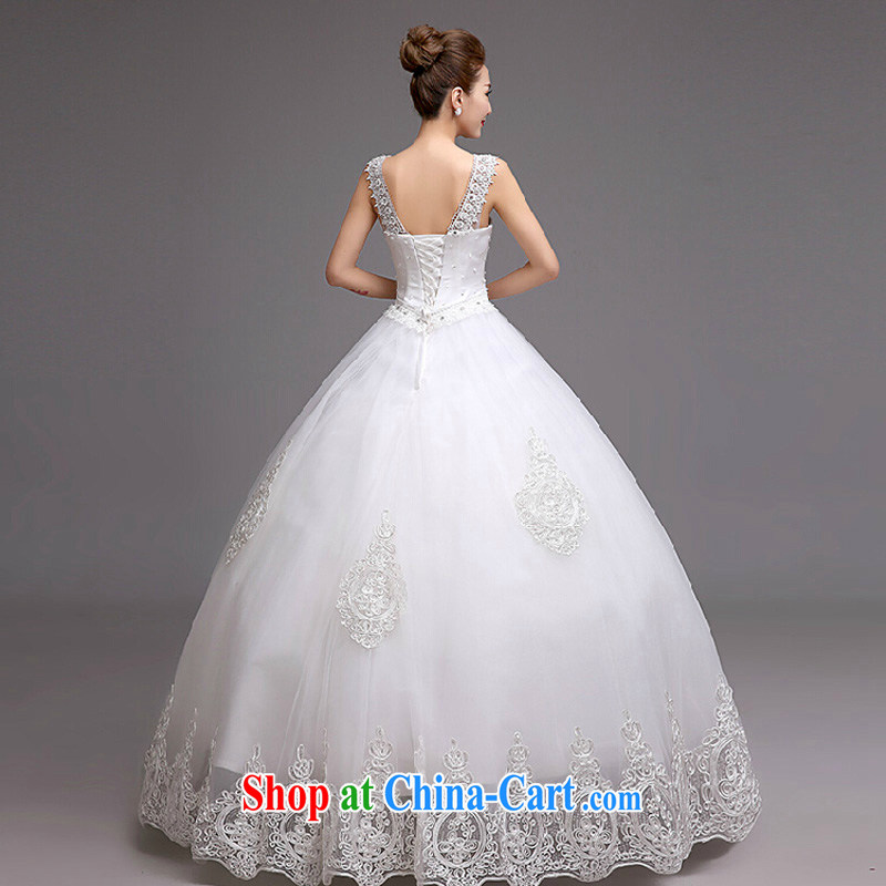 Video thin wedding dresses 2015 new stylish erase chest Korean white bridal wedding romantic retro wedding dresses white XXL, the color is Windsor, online shopping