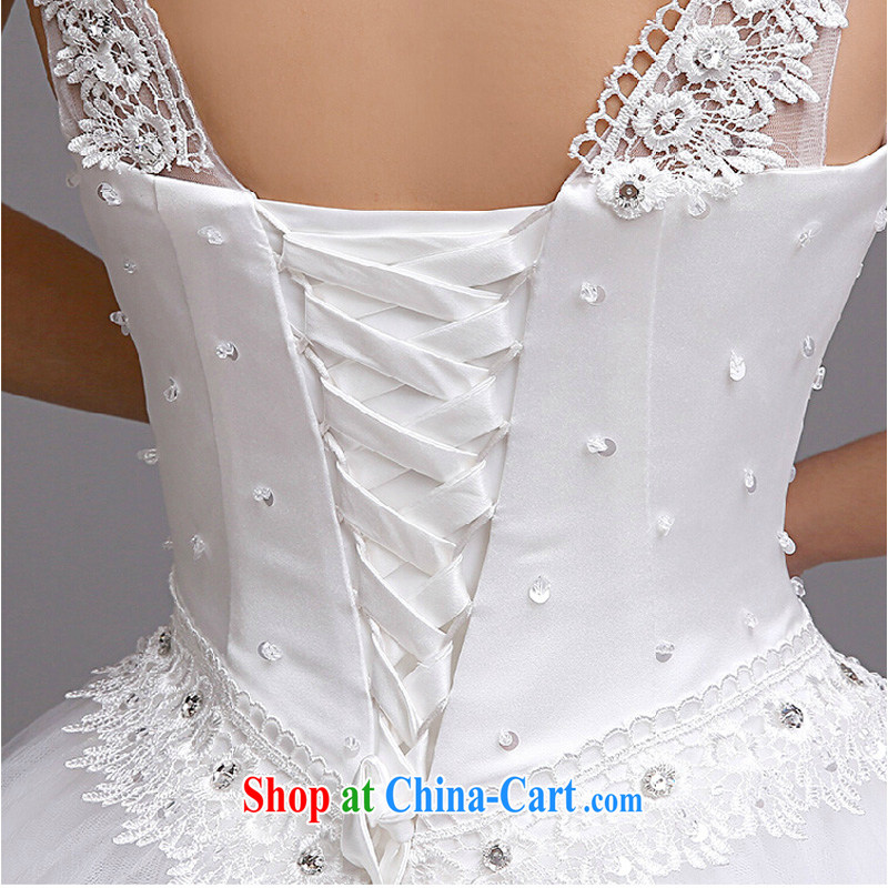 Video thin wedding dresses 2015 new stylish erase chest Korean white bridal wedding romantic retro wedding dresses white XXL, the color is Windsor, online shopping