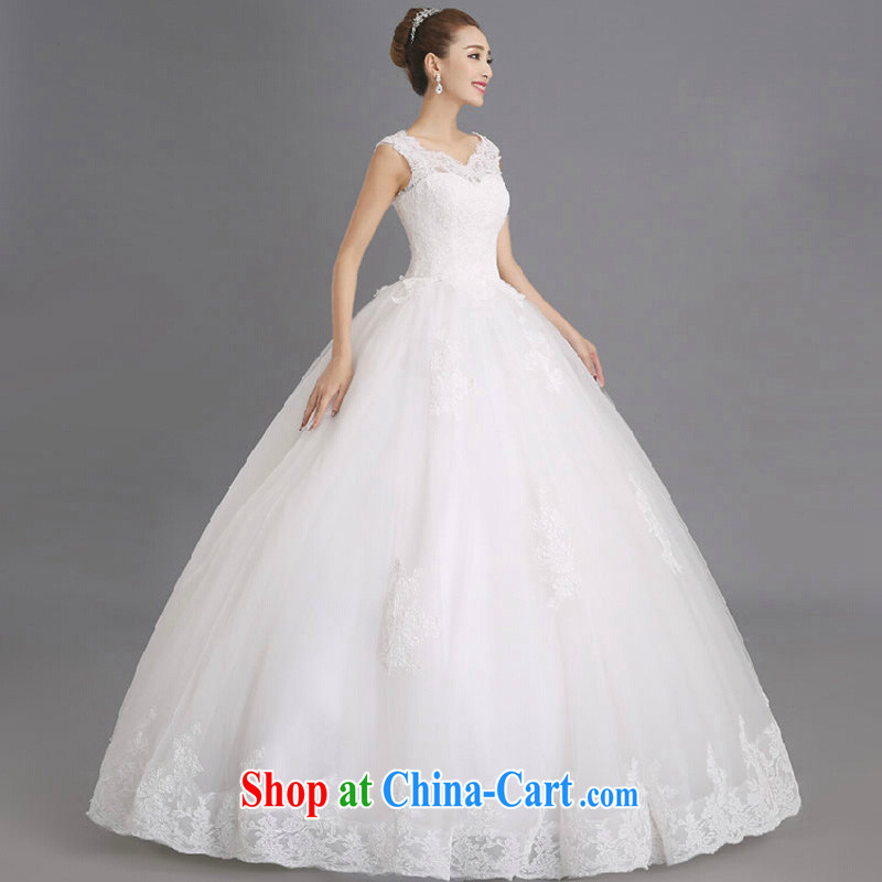 Summer only American bridal wedding dresses 2015 new stylish field shoulder beauty with a strap wedding white XXL, the color is still Windsor, shopping on the Internet