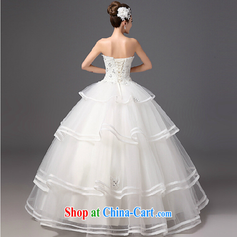 Korean-style Princess dress with bare chest wedding 2015 new spring and summer beauty graphics thin brides with wedding dresses white XXL, the color is Windsor, shopping on the Internet