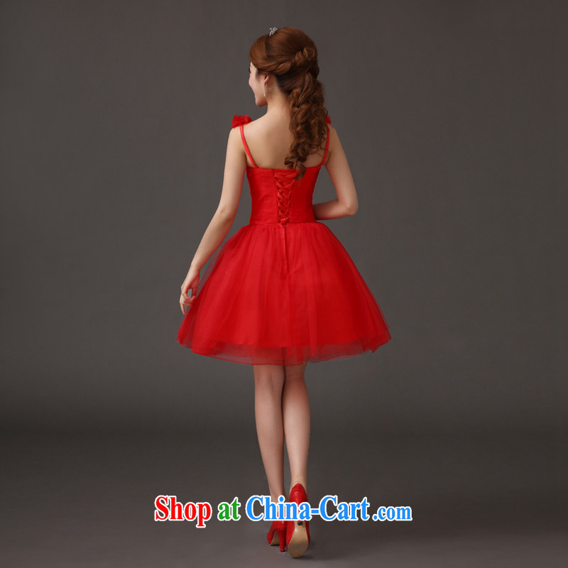 The china yarn 2015 new bride short wedding dresses summer shaggy toast dress dress bridesmaid appearances dress Red. size does not accept return and china yarn, shopping on the Internet