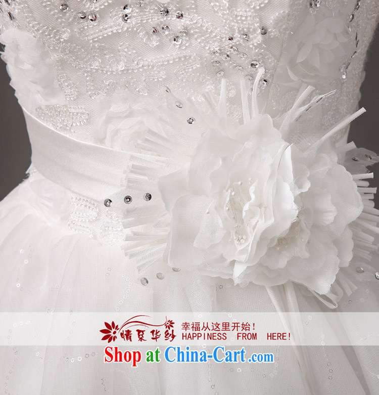 The china yarn 2015 new bride short wedding Korean single shoulder short, Princess small dress bridesmaid lace bows Toastmaster of the evening dress wedding white. size does not accept return pictures, price, brand platters! Elections are good character, the national distribution, so why buy now enjoy more preferential! Health