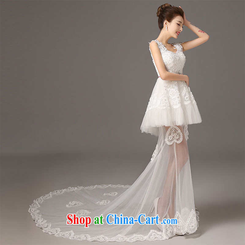 The color is still Windsor summer 2015 new shoulders, long-tail wedding dresses, Beauty white S, the color is still Windsor, shopping on the Internet