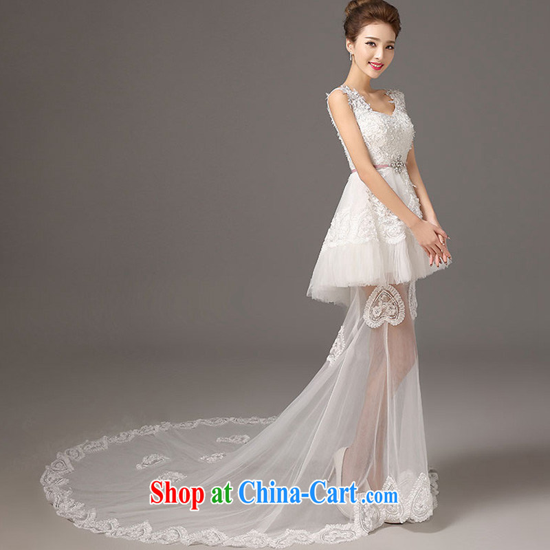 The color is still Windsor summer 2015 new shoulders, long-tail wedding dresses, Beauty white S, the color is still Windsor, shopping on the Internet