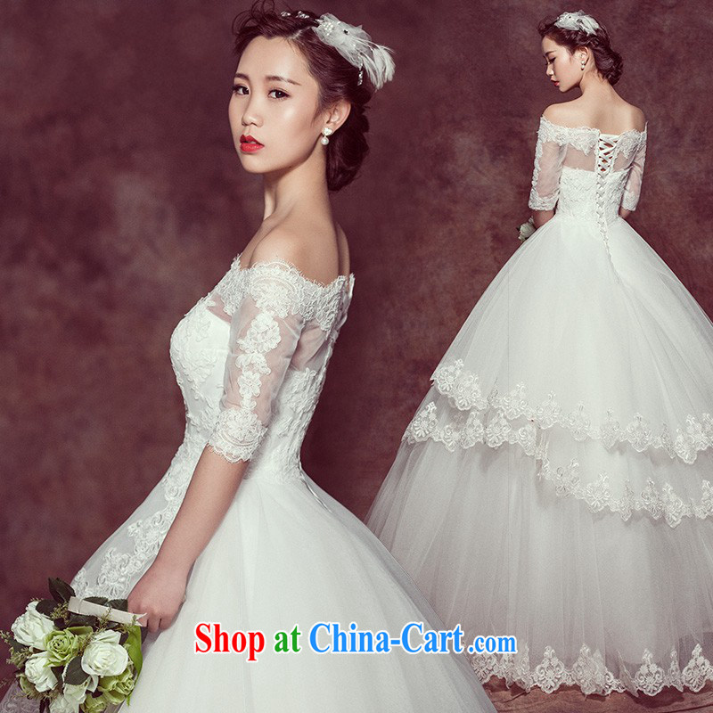 Spring 2015 new stylish Korean wedding dresses simple beauty brides field shoulder alignment, bridal wedding custom XL pieced, love so Pang, and shopping on the Internet