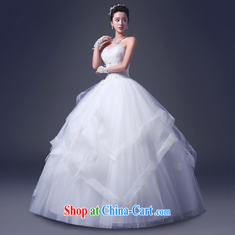 Code Hang Seng bridal 2015 wedding dresses spring and summer new lace beauty graphics thin with his chest bare-Korean wedding wedding white dresses white XXL, and hang Seng bride, shopping on the Internet