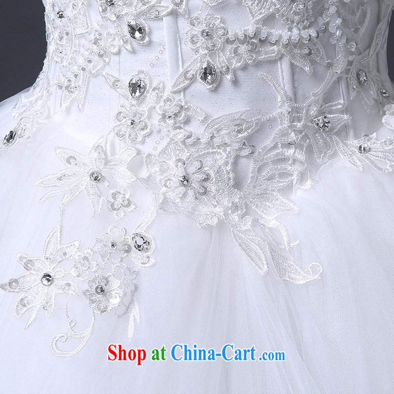Code Hang Seng bridal 2015 wedding dresses spring and summer new lace beauty graphics thin with his chest bare-Korean wedding wedding white dresses white XXL, and hang Seng bride, shopping on the Internet