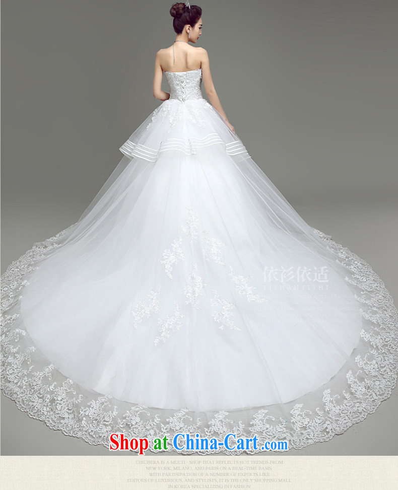 According to T-shirts to the wedding dresses 2015 new minimalist wipe chest bridal wedding dresses long-tail lace beauty with large tail wedding spring and summer white XL pictures, price, brand platters! Elections are good character, the national distribution, so why buy now enjoy more preferential! Health
