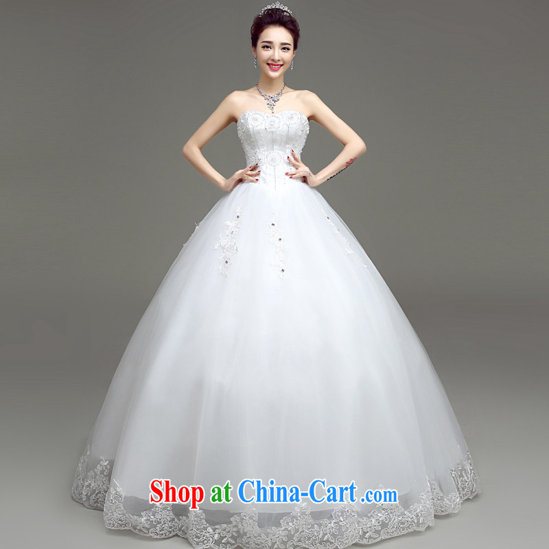 According to T-shirt in accordance with the wedding dresses 2015 spring and summer new wedding Korean-style and stylish high-end antique wiped his chest, bridal wedding white XL, according to t-shirt in accordance with adapter, and shopping on the Interne