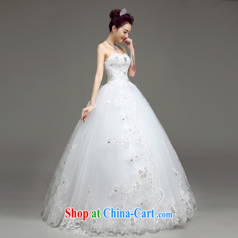 According to T-shirts to the wedding dresses 2015 new white with wedding spring and summer Korean wiped his chest strap the code lace custom bridal wedding dresses white XXL, according to t-shirt in accordance with adapter, and shopping on the Internet
