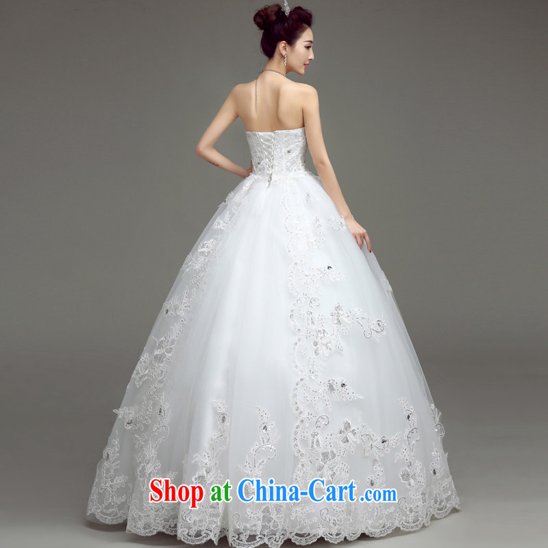 According to T-shirts to the wedding dresses 2015 new white with wedding spring and summer Korean wiped his chest strap the code lace custom bridal wedding dresses white XXL, according to t-shirt in accordance with adapter, and shopping on the Internet