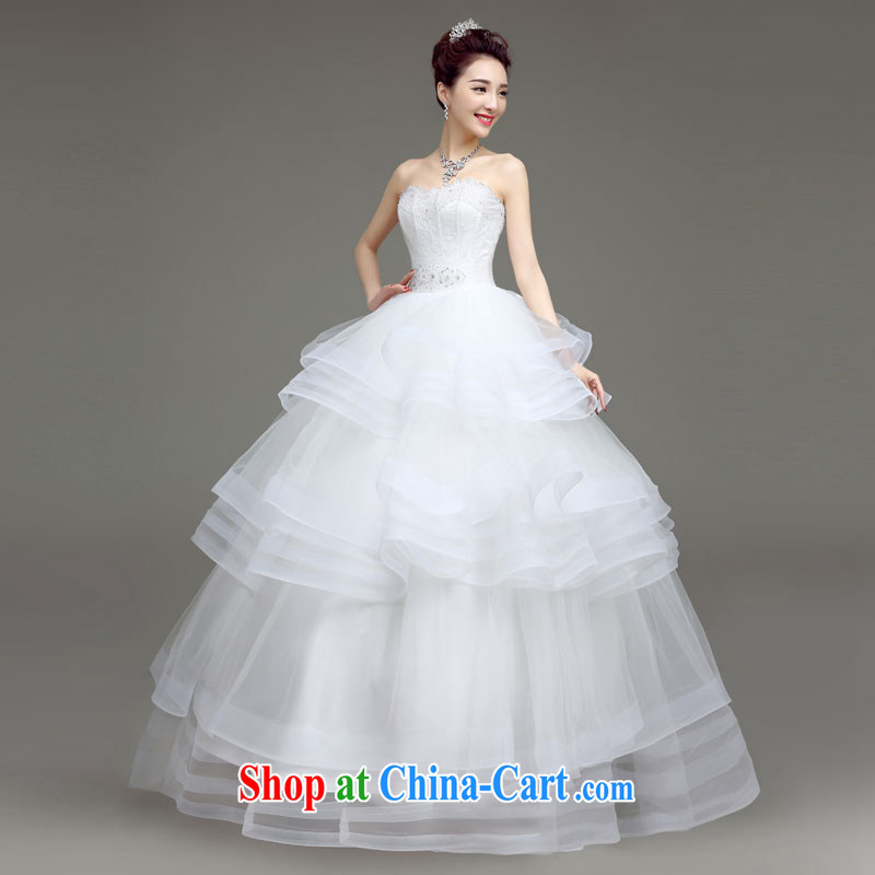 According to T-shirts to the wedding dresses 2015 spring and summer new white strap with Wedding Fashion wiped his chest Korean video thin marriage bridal wedding white XXL, according to t-shirt in accordance with adapter, and shopping on the Internet