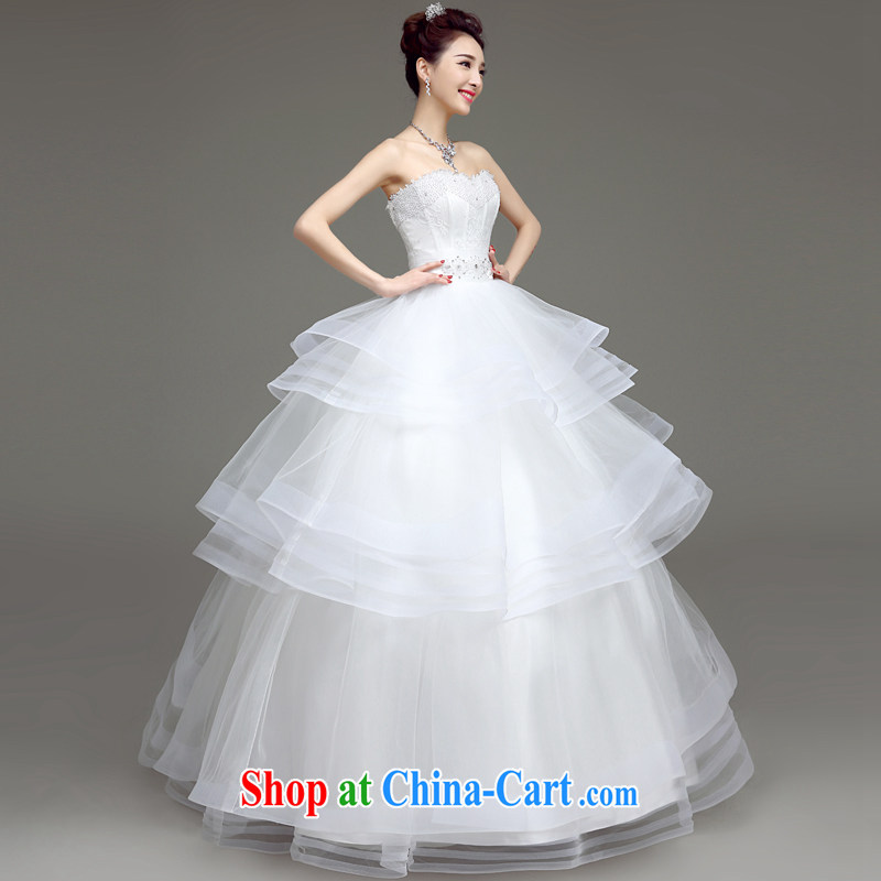 According to T-shirts to the wedding dresses 2015 spring and summer new white strap with Wedding Fashion wiped his chest Korean video thin marriage bridal wedding white XXL, according to t-shirt in accordance with adapter, and shopping on the Internet