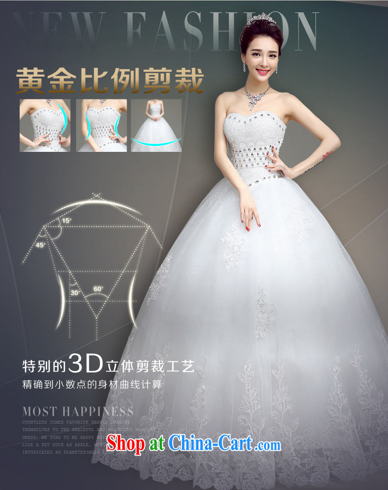 According to T-shirt with the wedding dresses Korean wiped chest white Princess tie wedding 2015 spring and summer New Beauty video thin wood drill and stylish bridal wedding dresses white XXL pictures, price, brand platters! Elections are good character, the national distribution, so why buy now enjoy more preferential! Health