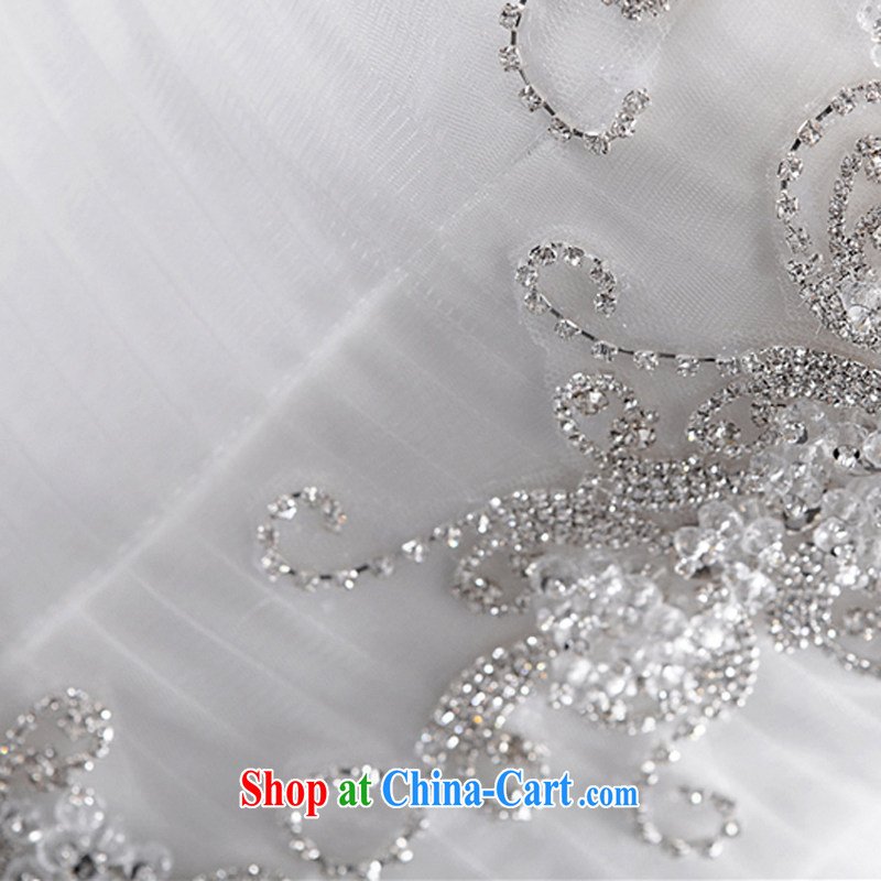 The Champs Elysees, as soon as possible, Retro with V collar bridal wedding dresses 2015 spring and summer new, larger Korean white brides home yarn white XXL, Hong Kong, Seoul, and, shopping on the Internet