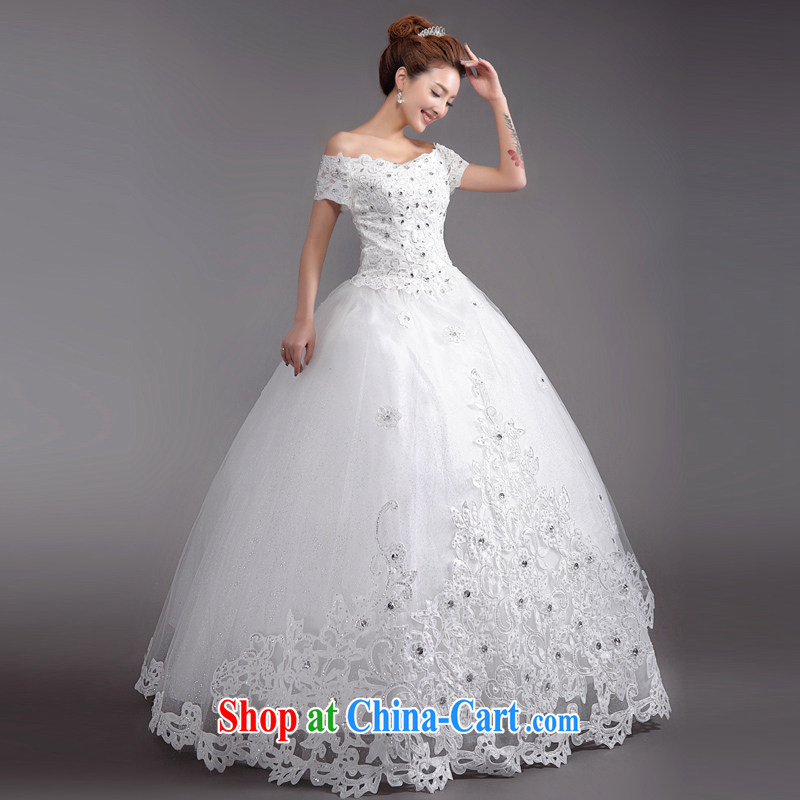 The Champs Elysees, as soon as possible, marriages wedding dresses the Field shoulder new 2015 modern Korean video thin large, with winter wedding white XXL