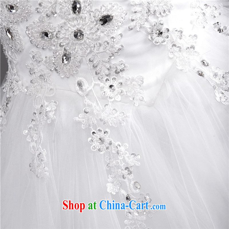 The Champs Elysees, as soon as possible, 2015 spring and summer wedding dresses and stylish new V for Korean-style straps with graphics thin white lace shoulders wedding XXL, Hong Kong, and, on-line shopping
