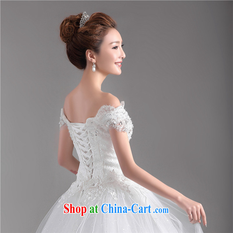 The Champs Elysees, as soon as possible, 2015 spring and summer new stylish bridal Princess a shoulder strap with wedding dresses retro beauty graphics thin white XXL, Hong Kong, and, shopping on the Internet