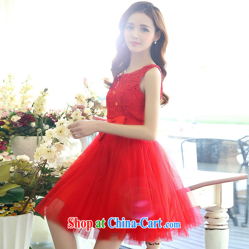 Dream for bridesmaid wedding dress 2015 new short red banquet autumn bridesmaid clothing red with blue XL dreams, (MEIMENGQIAO), and, on-line shopping