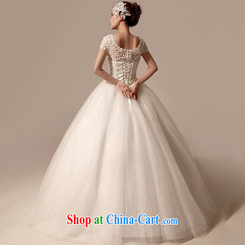 Bridal wedding dresses Korea summer edition new 2015 style with shoulder bag retro V hunsha for the code strap white XXL, Blooming crazy (chunhuaqiuyue), shopping on the Internet