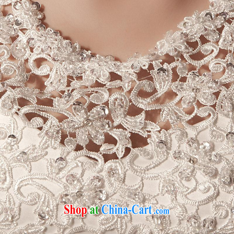 Bridal wedding dresses Korea summer edition new 2015 style with shoulder bag retro V hunsha for the code strap white XXL, Blooming crazy (chunhuaqiuyue), shopping on the Internet