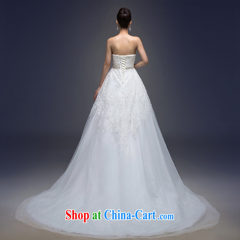 bare chest wedding dresses and the new 2015 stylish lace, tied with cultivating graphics thin wood drill luxury big white S, blooming Crazy (chunhuaqiuyue), and shopping on the Internet
