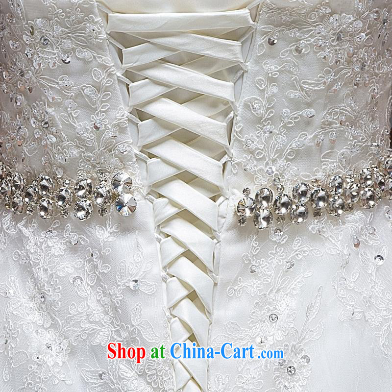 bare chest wedding dresses and the new 2015 stylish lace, tied with cultivating graphics thin wood drill luxury big white S, blooming Crazy (chunhuaqiuyue), and shopping on the Internet