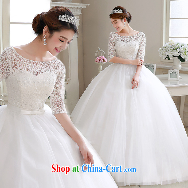 Jessica covers wedding dresses 2015 spring new dual-shoulder U mighty, married women lace drilling 2181 white XXXL