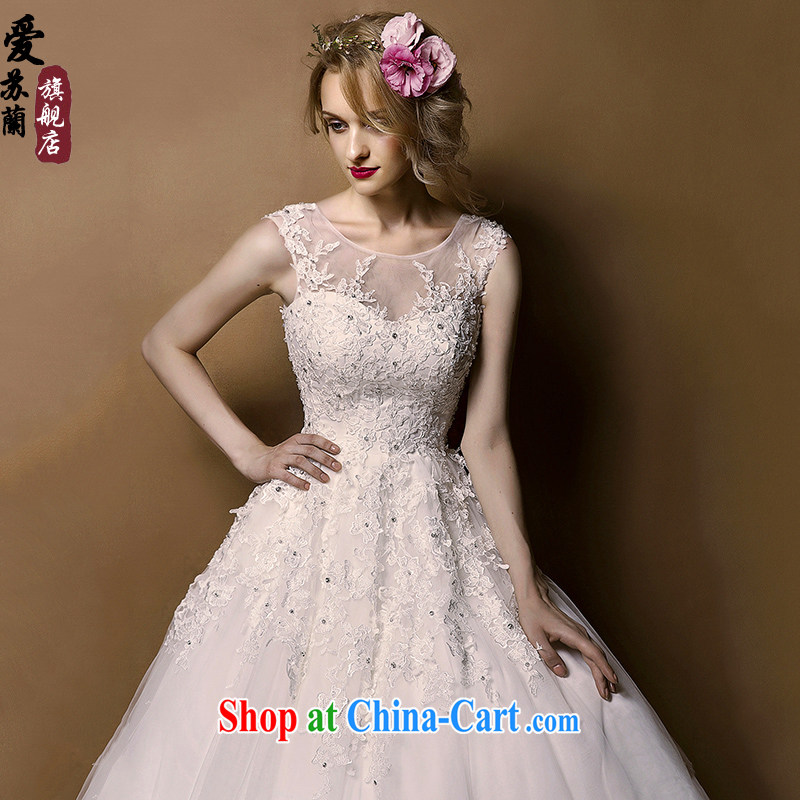 New 2015 spring and summer, the fuser lace bare chest shaggy skirts the long tail wedding white XL so Balaam, and shopping on the Internet