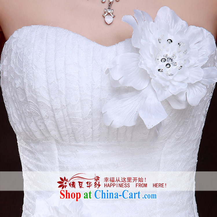 The china yarn short wedding shaggy dress bridesmaid dress wiped his chest flowers 2015 spring marriages Korean small white dress white L pictures, price, brand platters! Elections are good character, the national distribution, so why buy now enjoy more preferential! Health