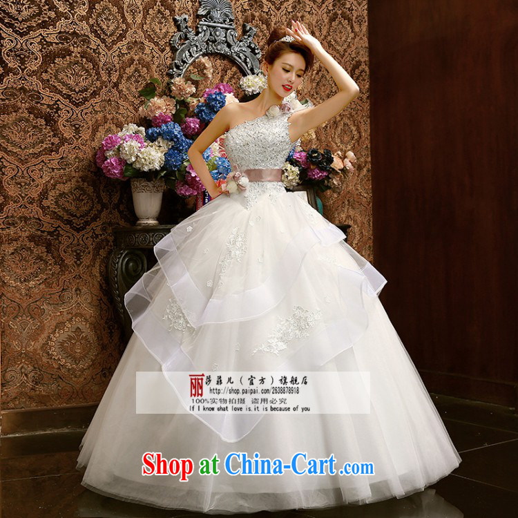 Korean Korean-style single shoulder Princess bridal lace wedding dresses 2015 spring and summer new, sweet flowers customized customer to size the do not return pictures, price, brand platters! Elections are good character, the national distribution, so why buy now enjoy more preferential! Health