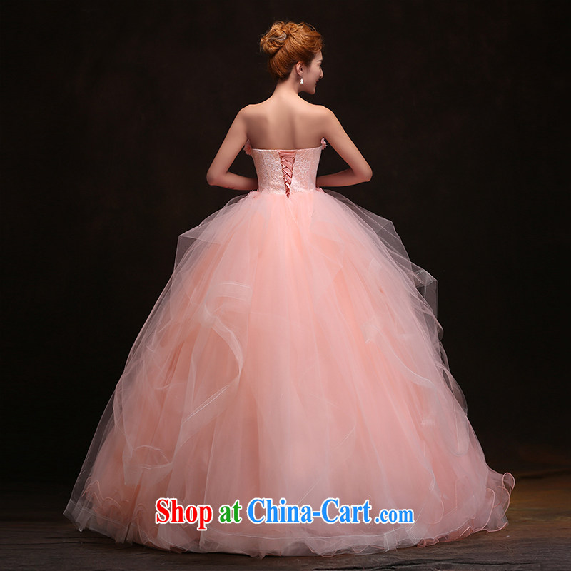 Spring 2015 Korean wedding dresses new mm thick simple marriages pink large code erase chest Korean summer pink customer size will not be refunded, so Pang, shopping on the Internet