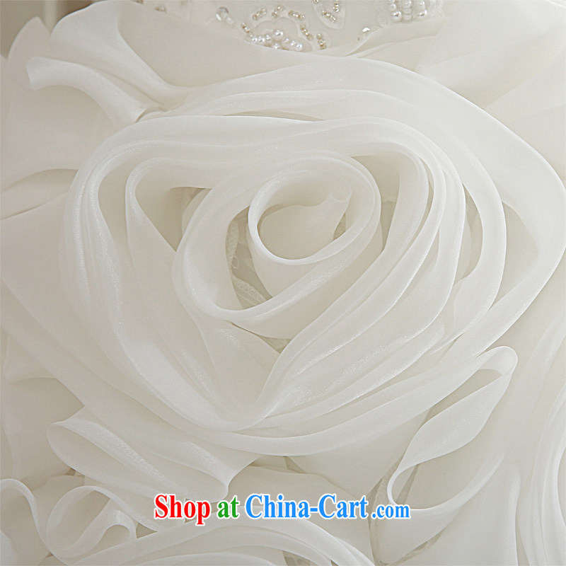 Honeymoon bride spring 2015 new female simple Erase chest romantic tails wedding flower skirt with white XL, Honeymoon bridal, shopping on the Internet