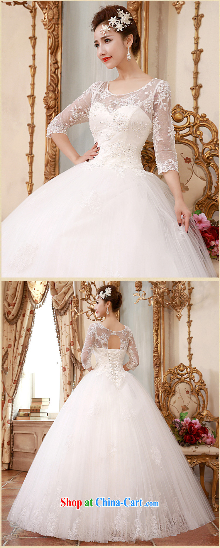 Honeymoon bridal 2015 spring female Korean version the waist cultivating long-sleeved lace shaggy Princess wedding white XL pictures, price, brand platters! Elections are good character, the national distribution, so why buy now enjoy more preferential! Health