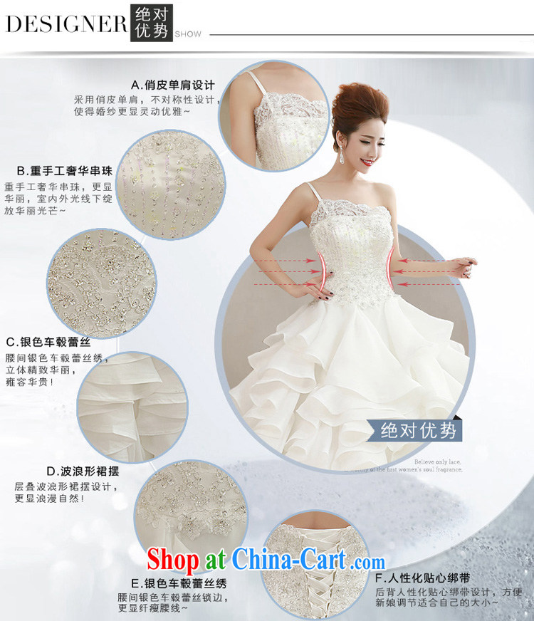 Honeymoon bridal 2015 spring beauty parquet drill lace single shoulder wedding dresses with cake dress wedding white XL pictures, price, brand platters! Elections are good character, the national distribution, so why buy now enjoy more preferential! Health
