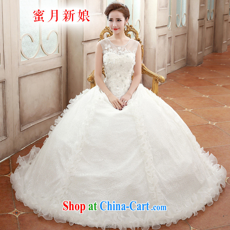 Honeymoon bride spring 2015 new female retro lace inserts drill video thin with shaggy wedding package shoulder wedding white XL
