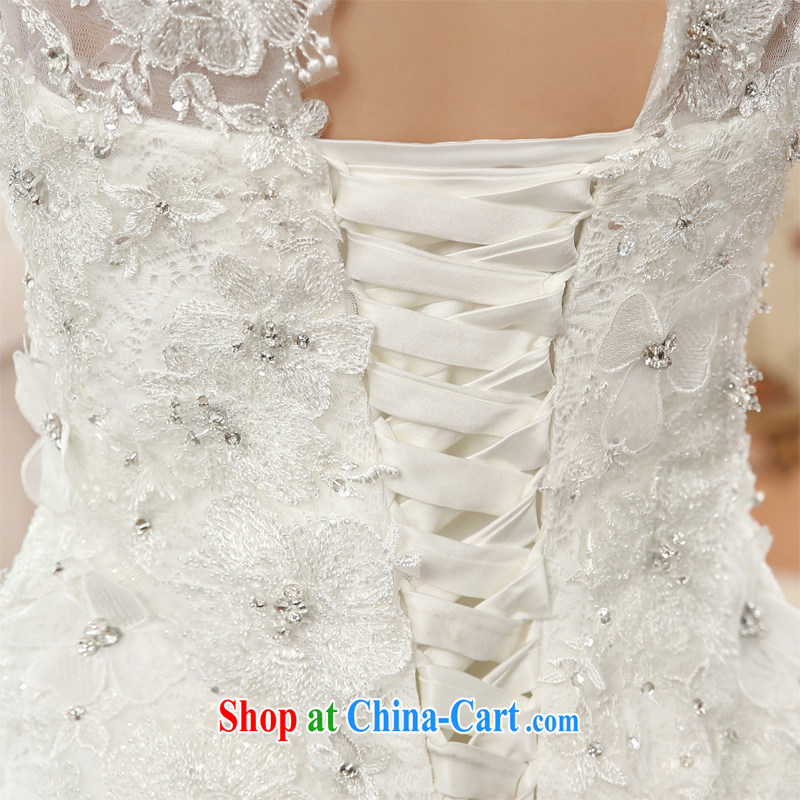 Honeymoon bride spring 2015 new female retro lace inserts drill video thin with shaggy wedding package shoulder wedding white XL, Honeymoon bridal, shopping on the Internet