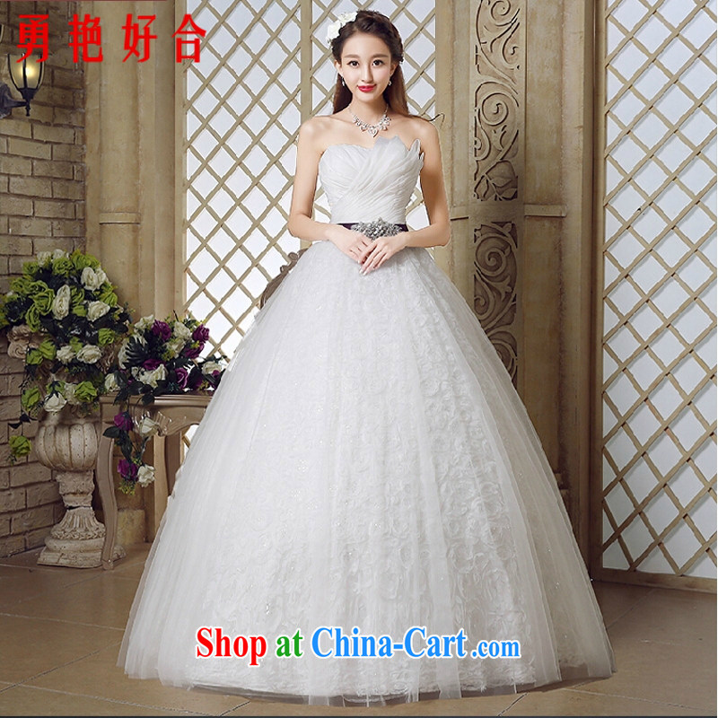 Yong-yan and 2015 spring and summer new bridal wedding dresses high-end luxury wiped his chest to tie video thin Korean shaggy skirts white. size is not returned.