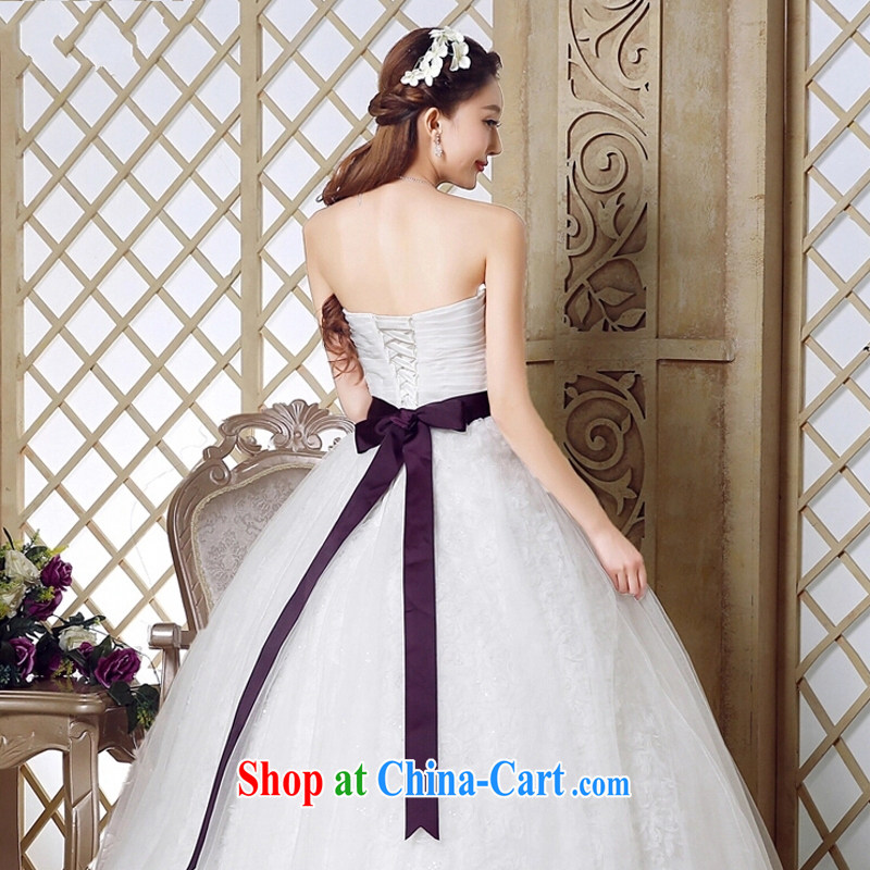Yong-yan and 2015 spring and summer new bride's wedding dresses high-end luxury wiped his chest and tied with a video thin Korean version shaggy skirts white. size is not final, Yong Yan good offices, shopping on the Internet