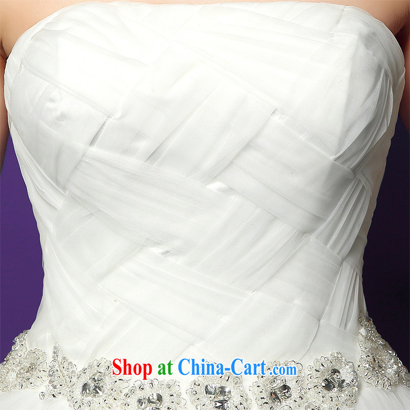 Honeymoon bridal 2015 spring female graphics thin alignment to the waist Princess Korean wiped chest wedding white XL, Honeymoon bridal, shopping on the Internet