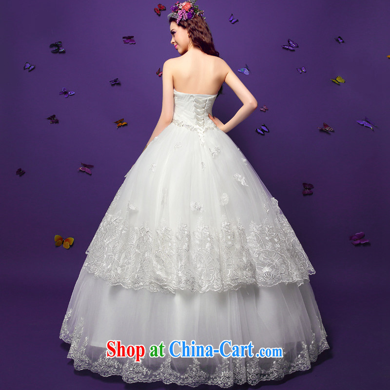 Honeymoon bridal 2015 spring female graphics thin alignment to the waist Princess Korean wiped chest wedding white XL, Honeymoon bridal, shopping on the Internet