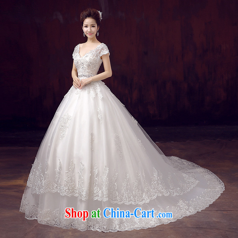 wedding dresses 2015 new summer a shoulder-tail package shoulder graphics thin straps with V for wedding, wedding-tail, XXL, dumping the woman, shopping on the Internet